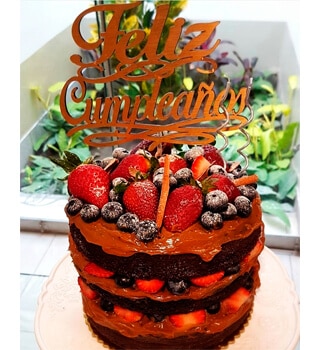 torta personalizada chocolate para cumpleanos 1 - Fantasy Events